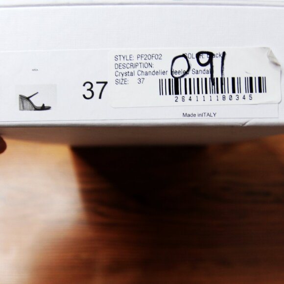 BNWT AW20 AREA NYC CRYSTAL CHANDELIER HEELED SANDALS 37 - Picture 7 of 10